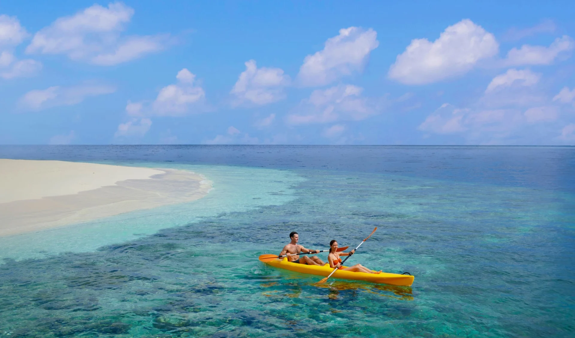 Dhawa Ihuru in Nordmale-Atoll: Kayak