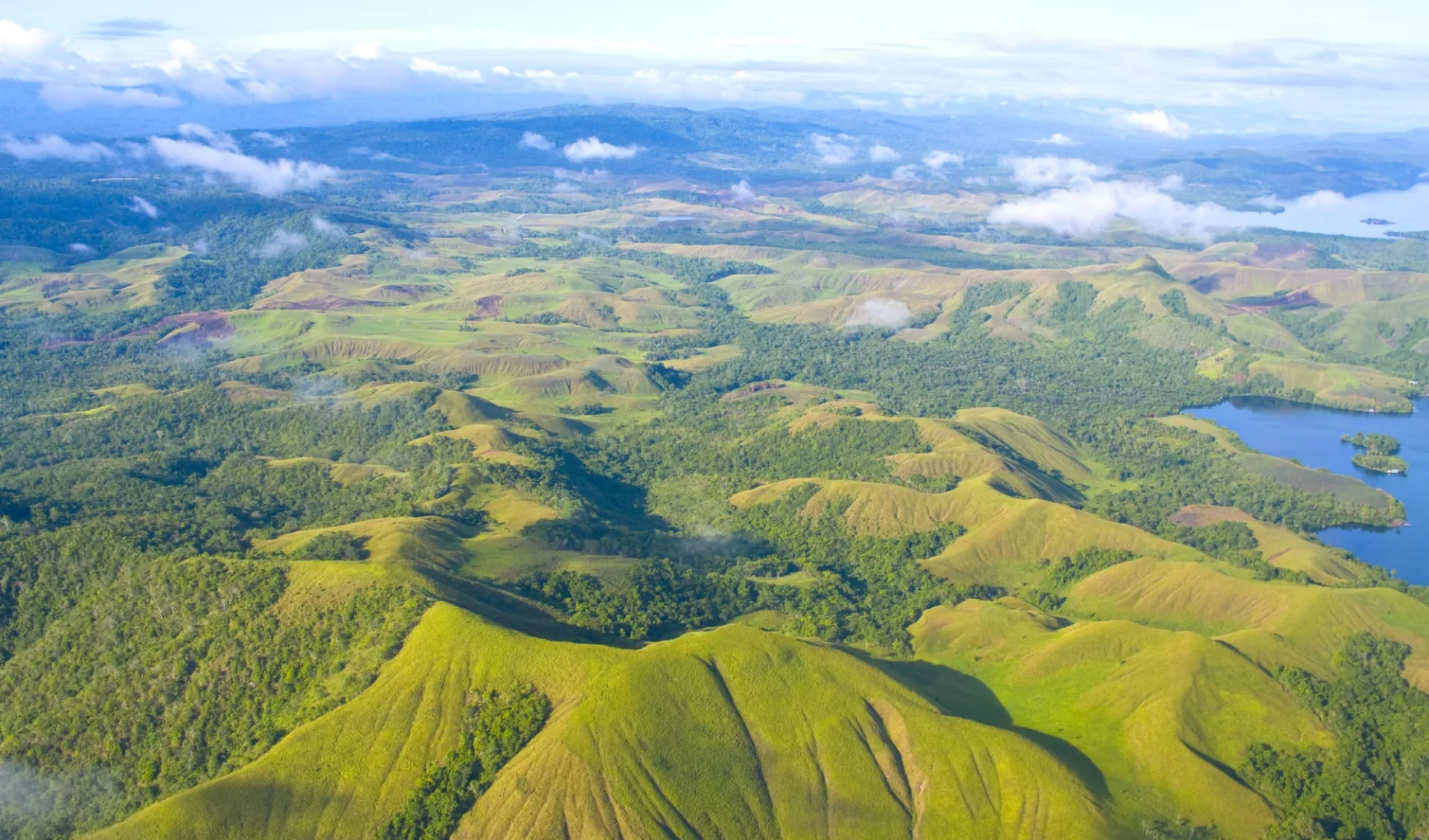 Wonders of New Guinea ab Port Moresby: Südsee - Papua Neuguinea - Küste Vogelperspektive - Shutterstock Byellikova Oksana