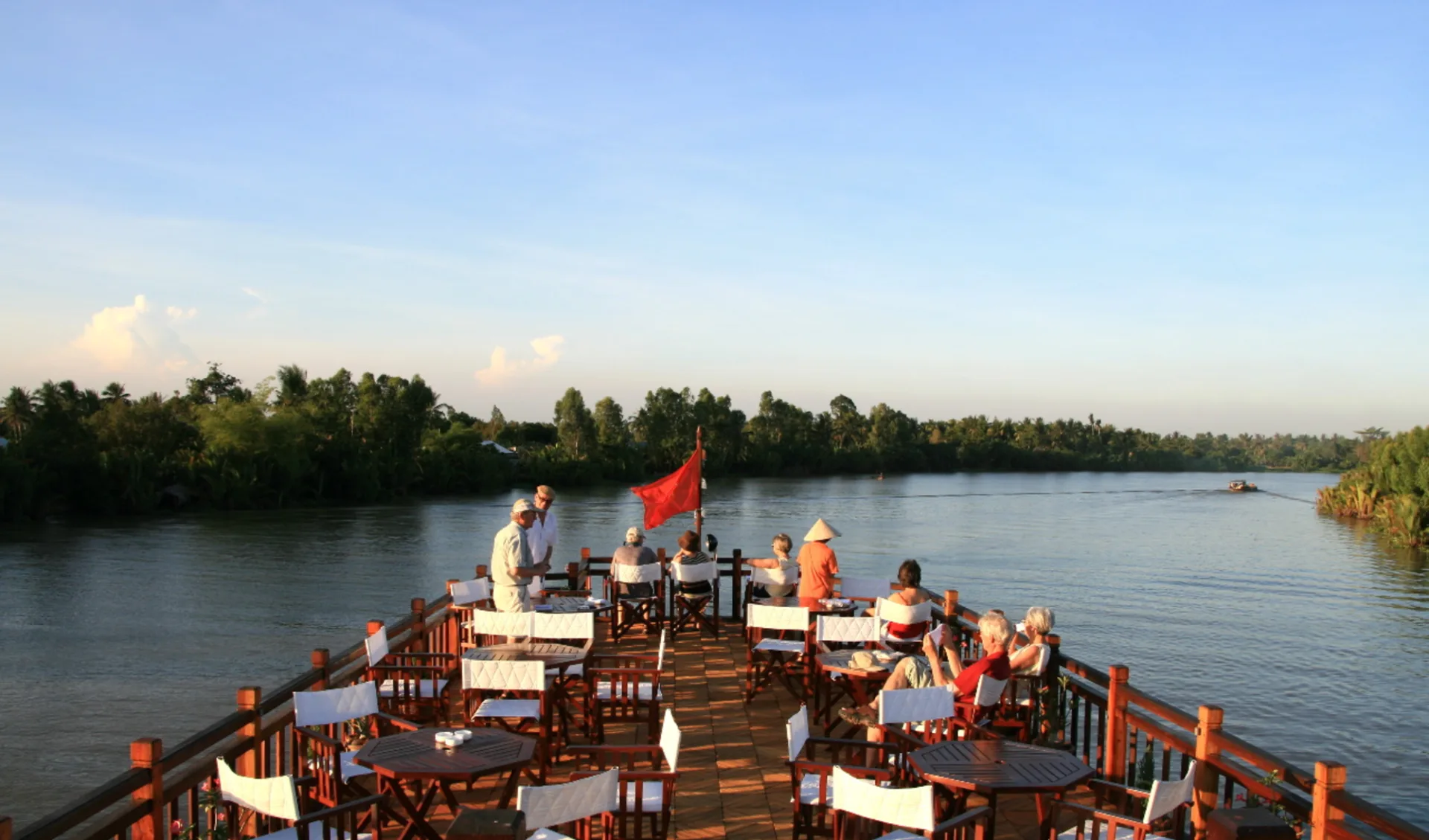 Mekong Delta Flusskreuzfahrten mit «Mekong Eyes» ab Saigon: Upper deck