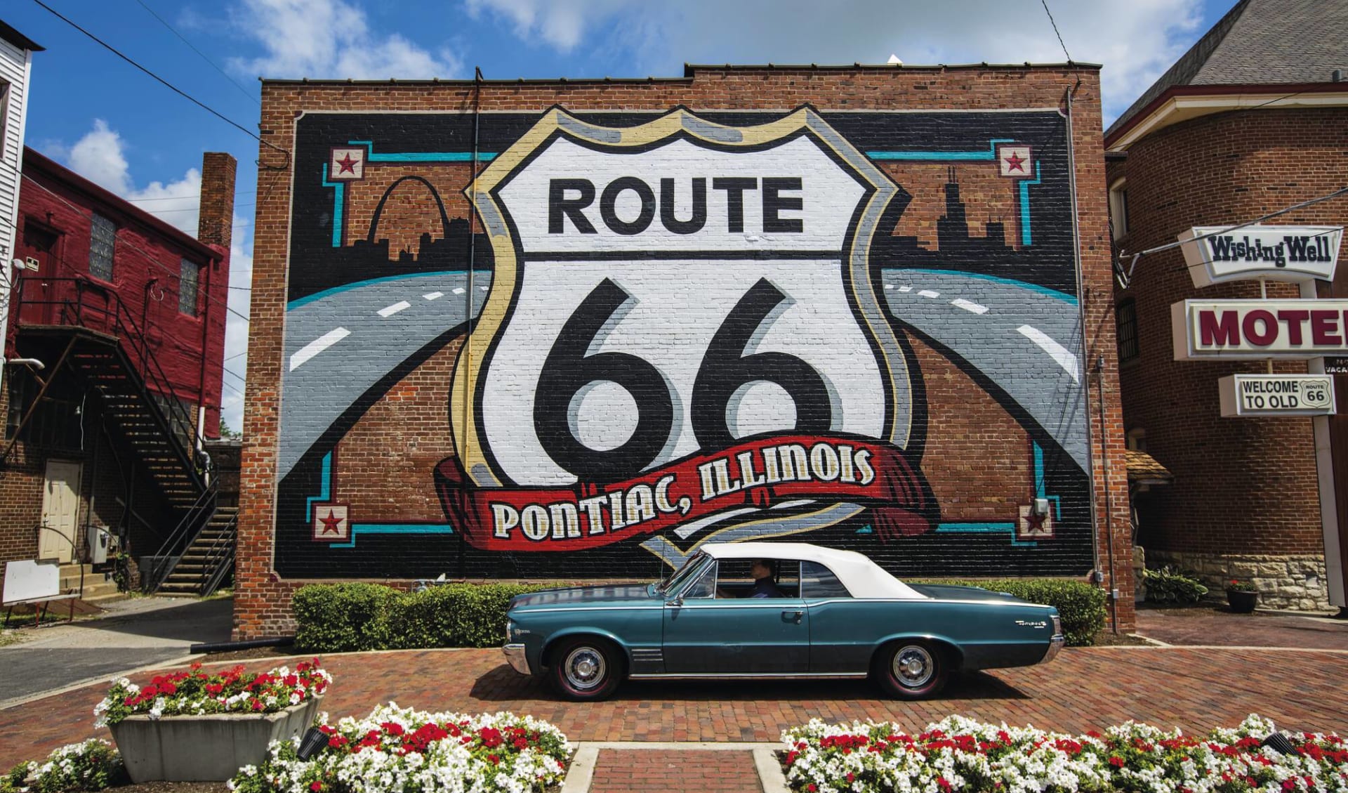 Route 66 - Ost ab Chicago: USA - Illinois - Route 66 Graffiti in Pontiac