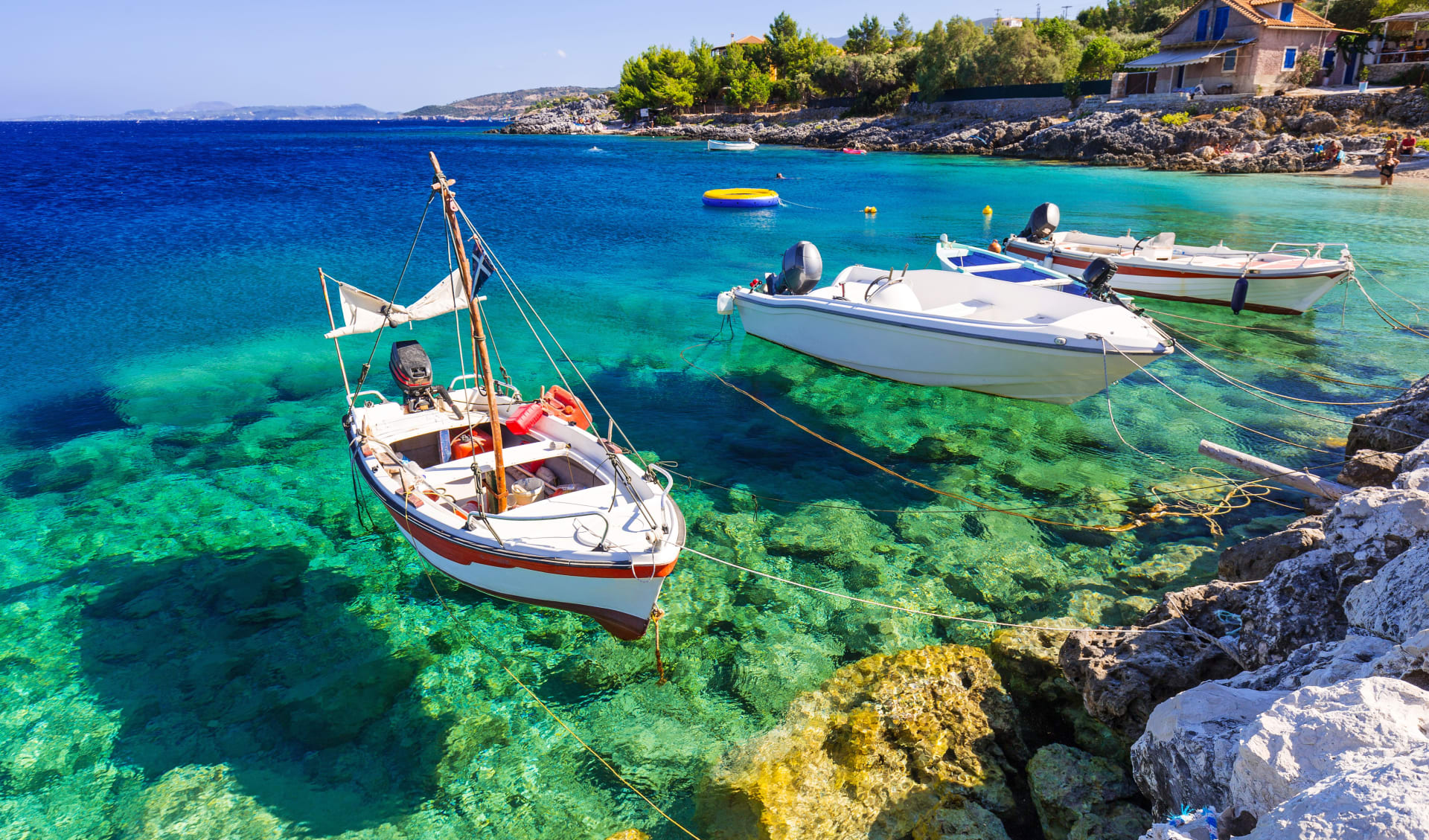 Badeferien im Domes Aulus Zante, Autograph Collection ab Zakynthos: Zakynthos_Boote_