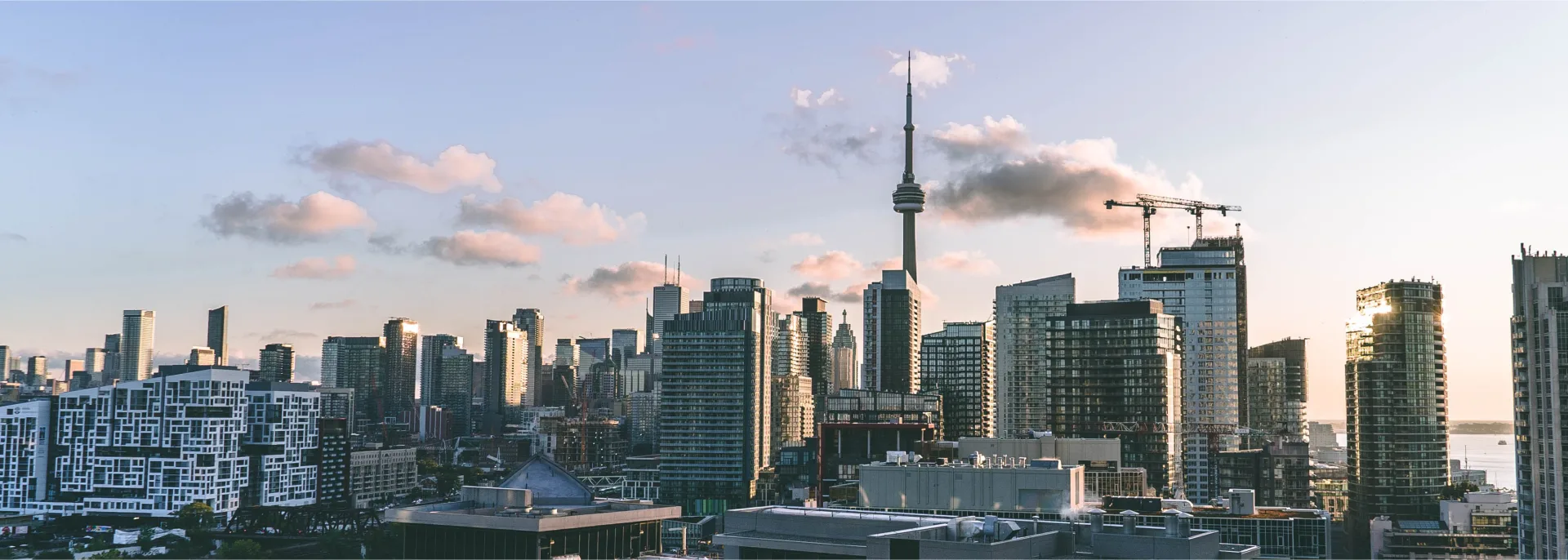 Evening sky over Toronto