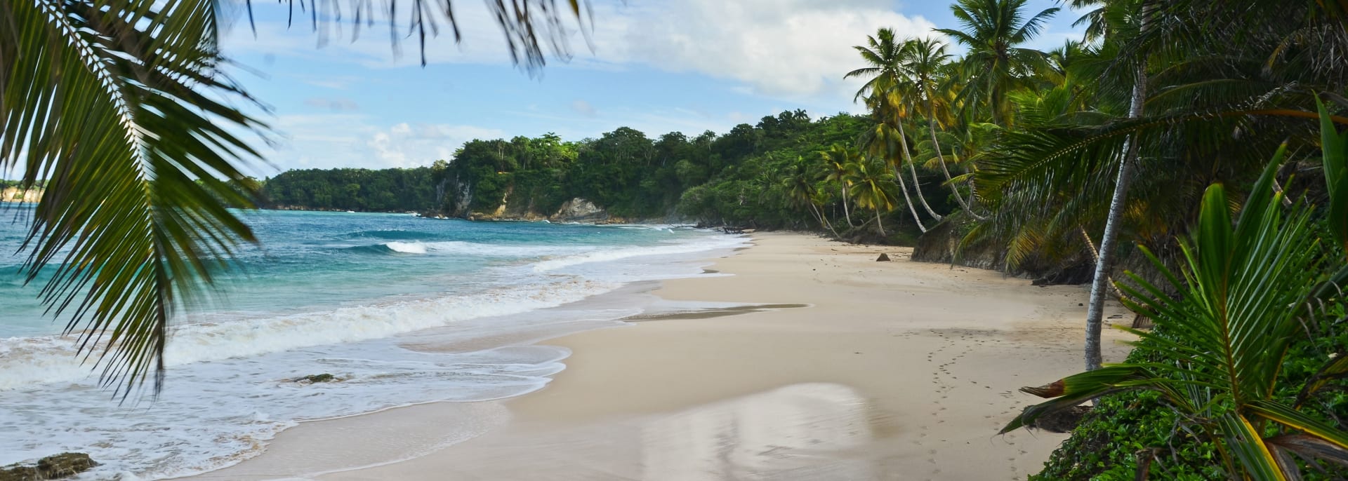 Sandy beach in northen part of Dominican Republic