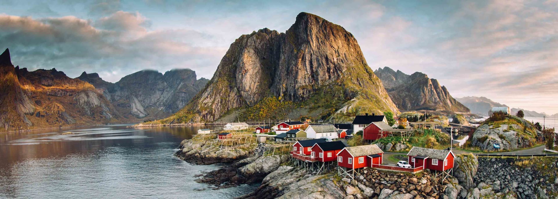 Fischer Dorf Lofoten, Norwegen