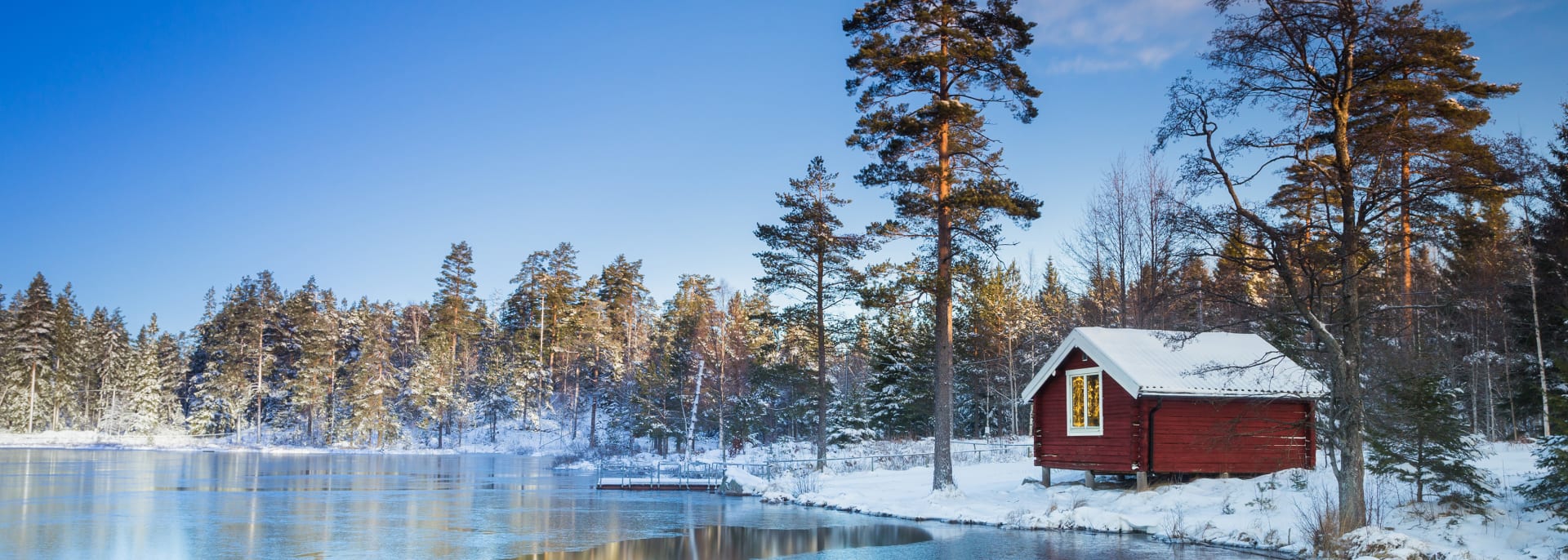 Eis mit Schnee, Schweden