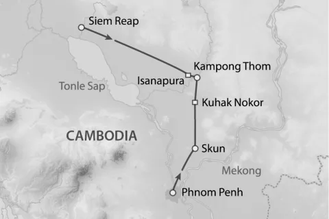 Überland von Phnom Penh nach Angkor