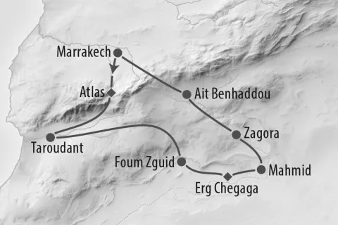 Selbstfahrer-Tour: Kontraste Hoher Atlas und Erg Chegaga