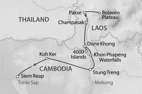 Überland von Südlaos nach Angkor
