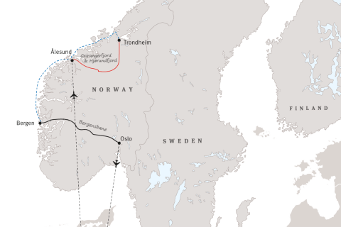 Norwegen per Bahn, Bus und Hurtigruten