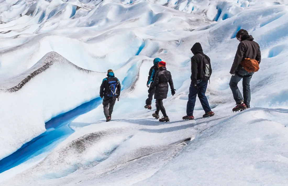 Gletscherwanderung, Moreno Gletscher, Argentinien Gletscherwanderung, Moreno Gletscher, Argentinien