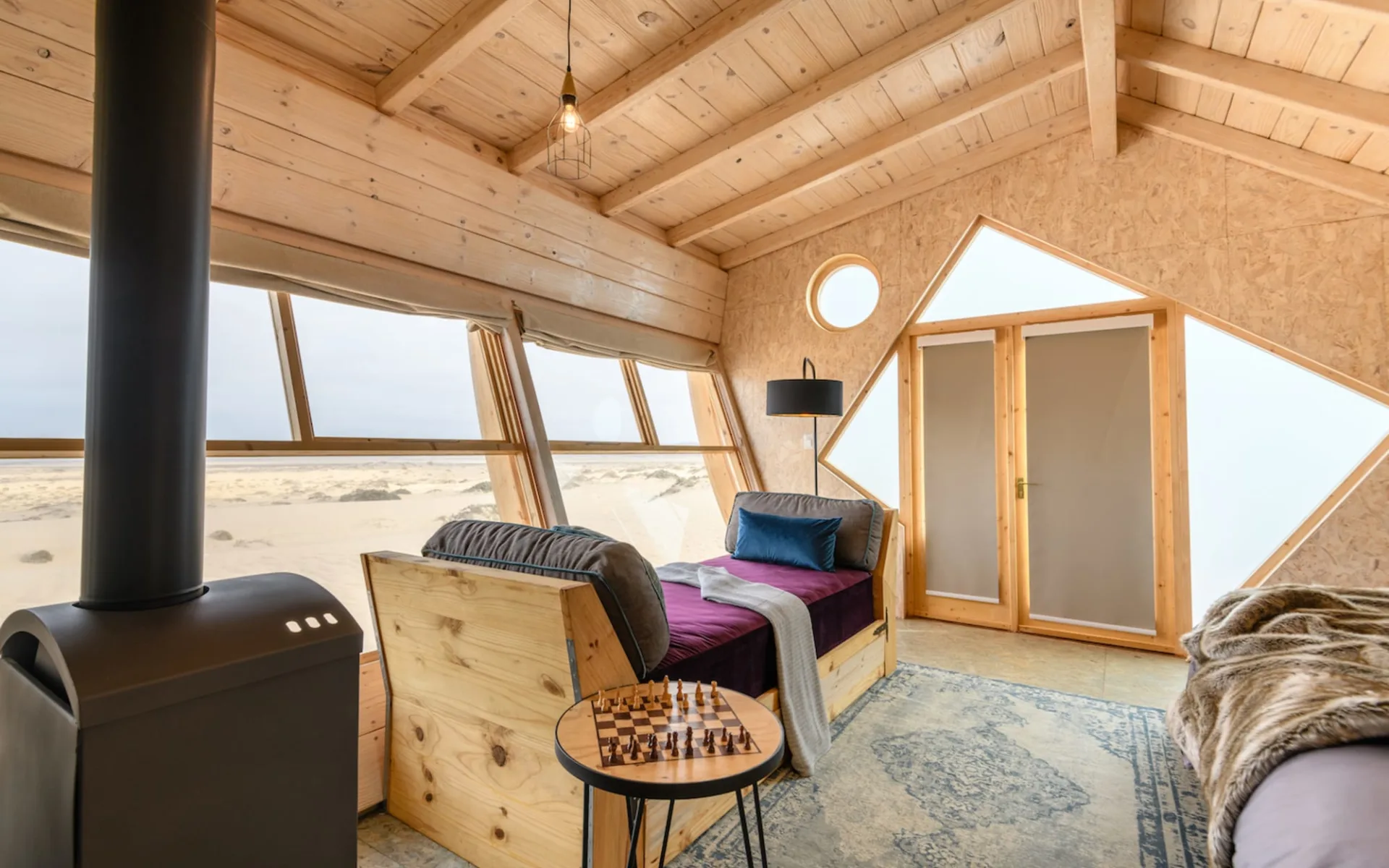Shipwreck Lodge in Skeleton Küsten Region: 10Shipwreck Lodge - Accommodation - In-room wood burning stove Shipwreck Lodge in Skeleton Küsten Region: 10Shipwreck Lodge - Accommodation - In-room wood burning stove