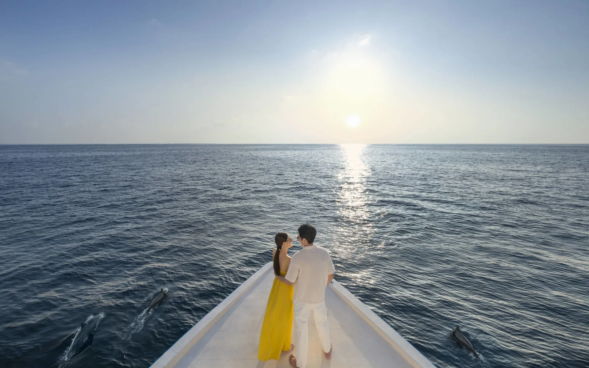 The Halcyon Private Isles Maldives, Autograph Collection in Gaafu-Alifu-Atoll: Sunset Dolphin Cruise The Halcyon Private Isles Maldives, Autograph Collection in Gaafu-Alifu-Atoll: Sunset Dolphin Cruise