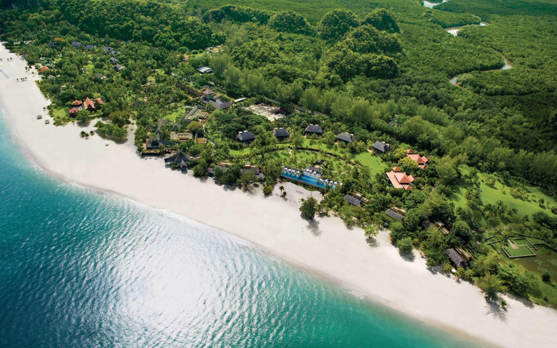 Four Seasons Resort in Langkawi: Aerial View Four Seasons Resort in Langkawi: Aerial View