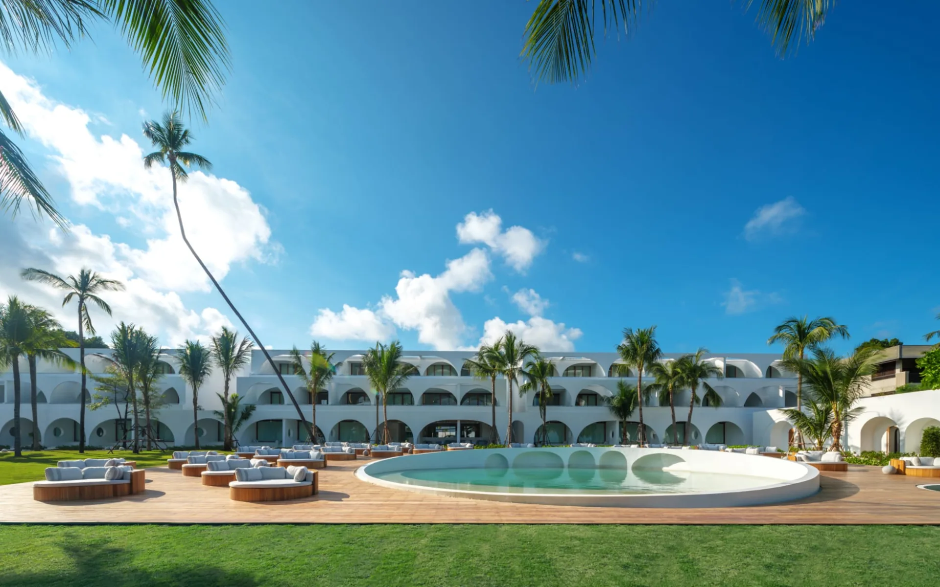 SALA Samui Chaweng Beach Resort in Ko Samui:  Hotel view with pool