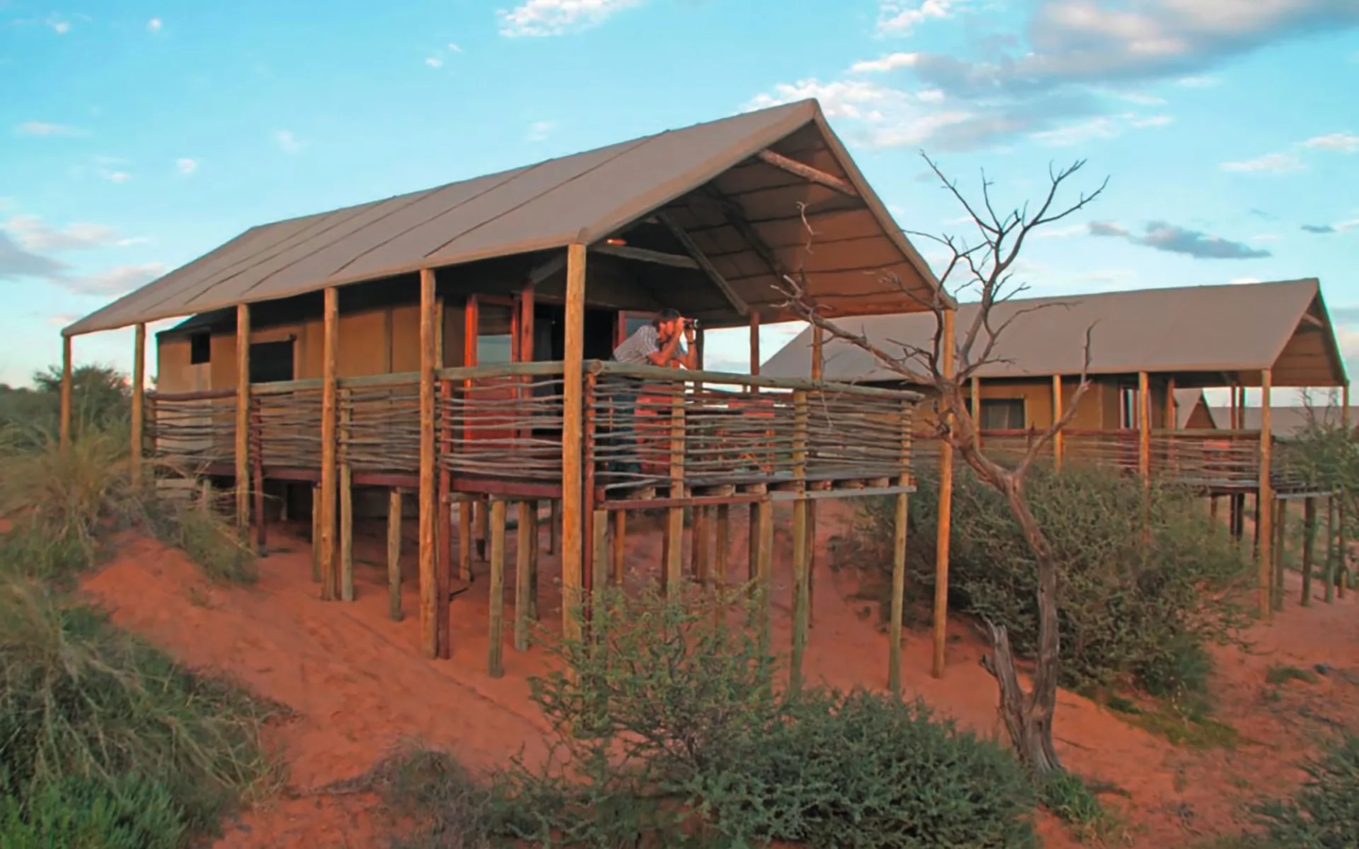Intu Africa Zebra Kalahari Lodge in Mariental: Exterior Intu African Suricate Lodge Zelt von aussen