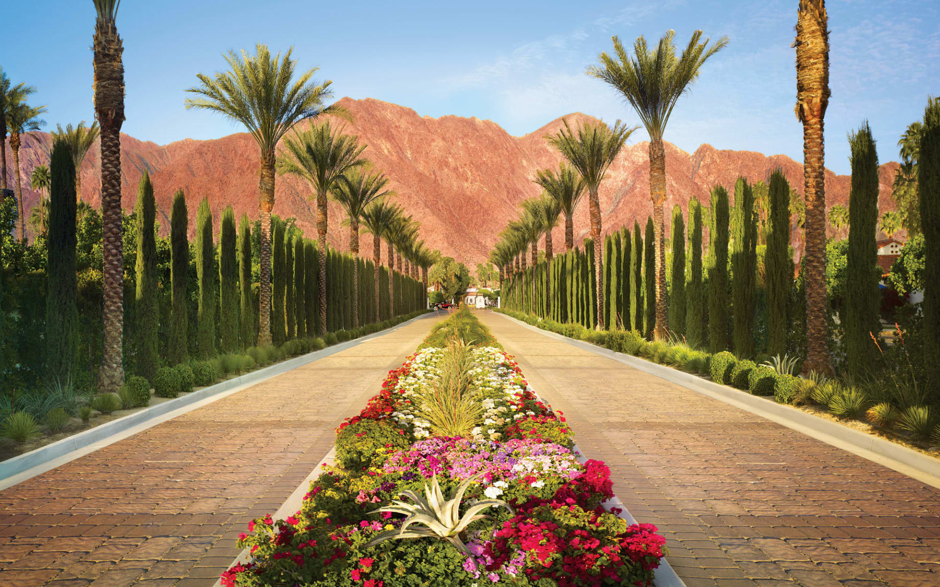La Quinta Resort & Club in Palm Springs: La Quinta Resort & Club - Einfahrt La Quinta Resort & Club in Palm Springs: La Quinta Resort & Club - Einfahrt