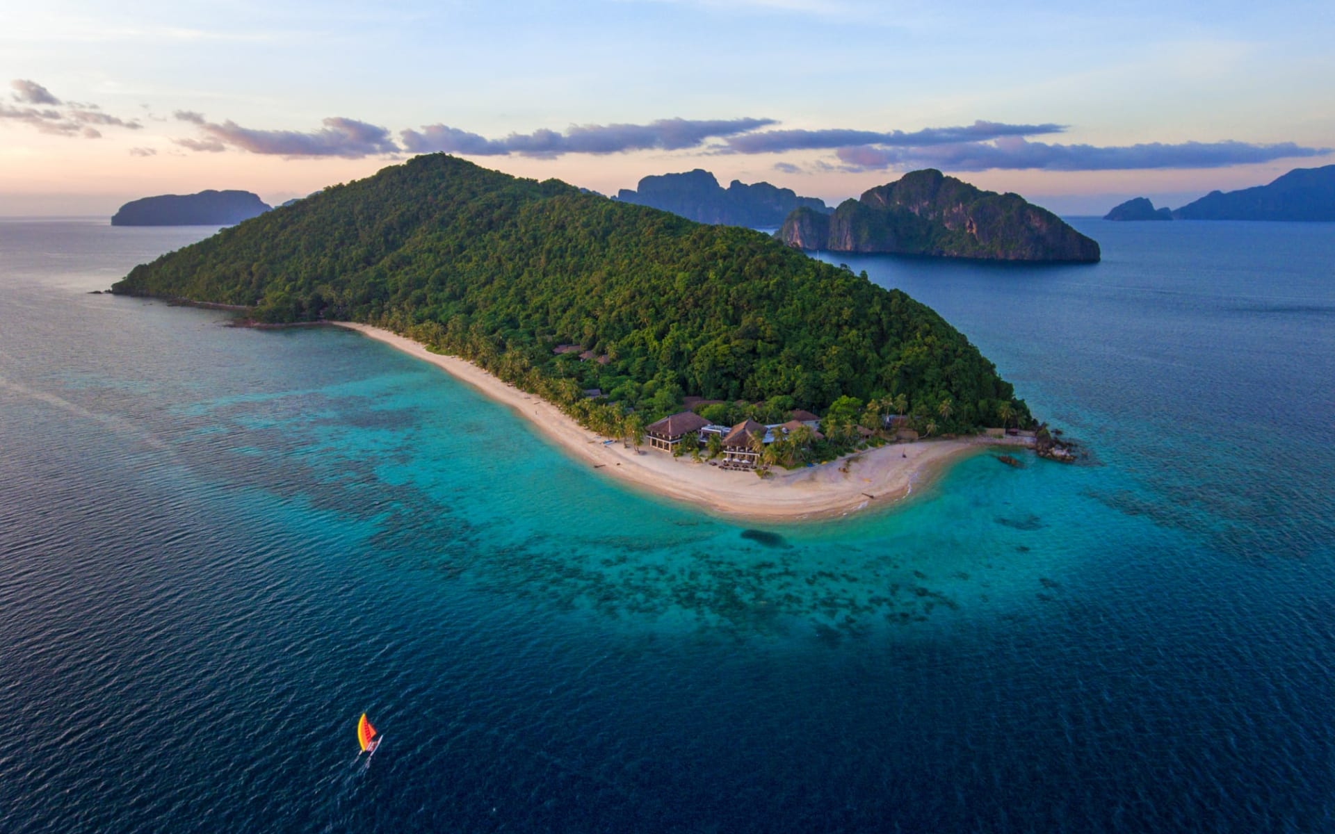 El Nido Resorts Pangulasian Island in Palawan:  Aerial View
