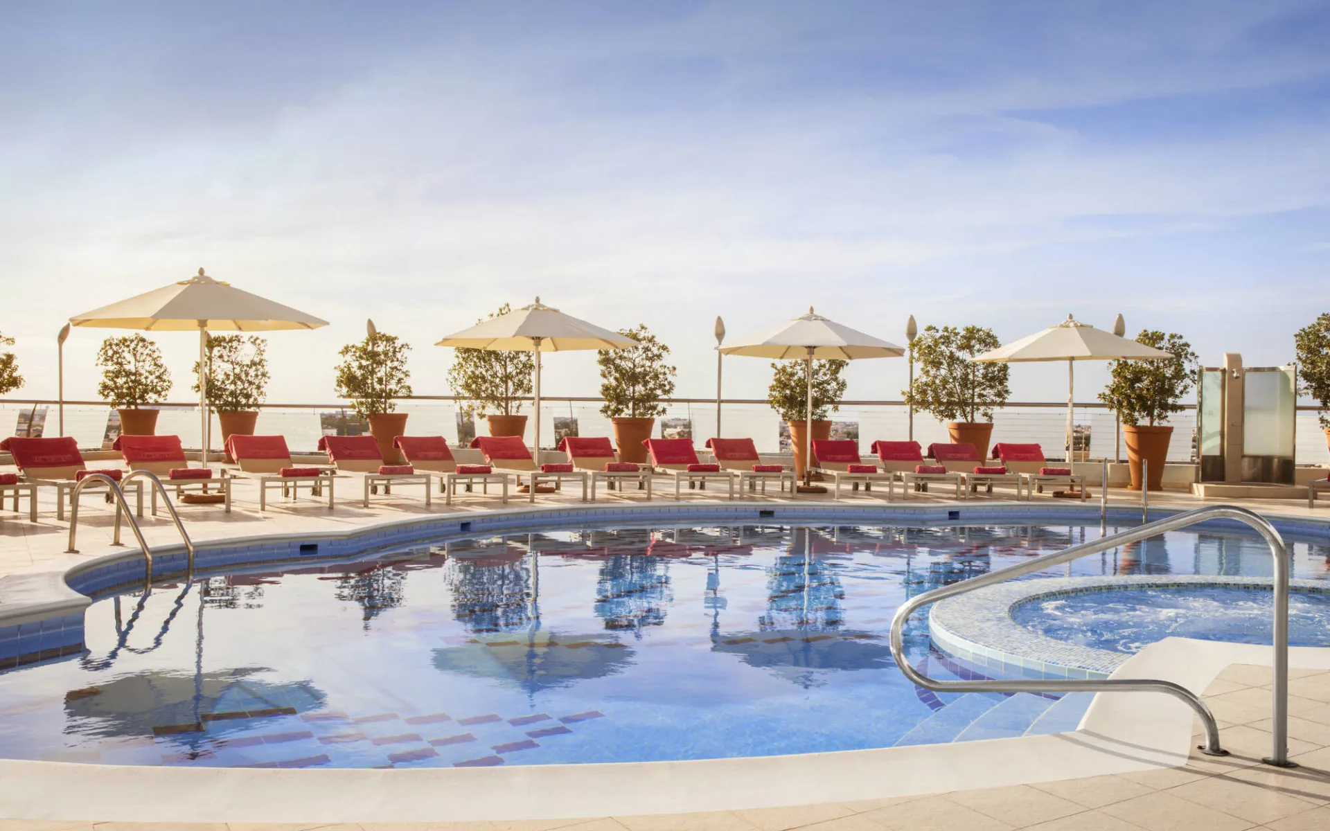 Towers Rotana in Dubai: pool: Towers Rotana in Dubai: pool: