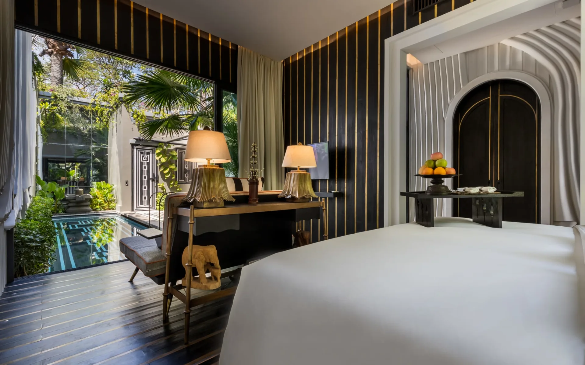 Shinta Mani Bensley Collection Pool Villas in Siem Reap: Pool Villa | bedroom Shinta Mani Bensley Collection Pool Villas in Siem Reap: Pool Villa | bedroom