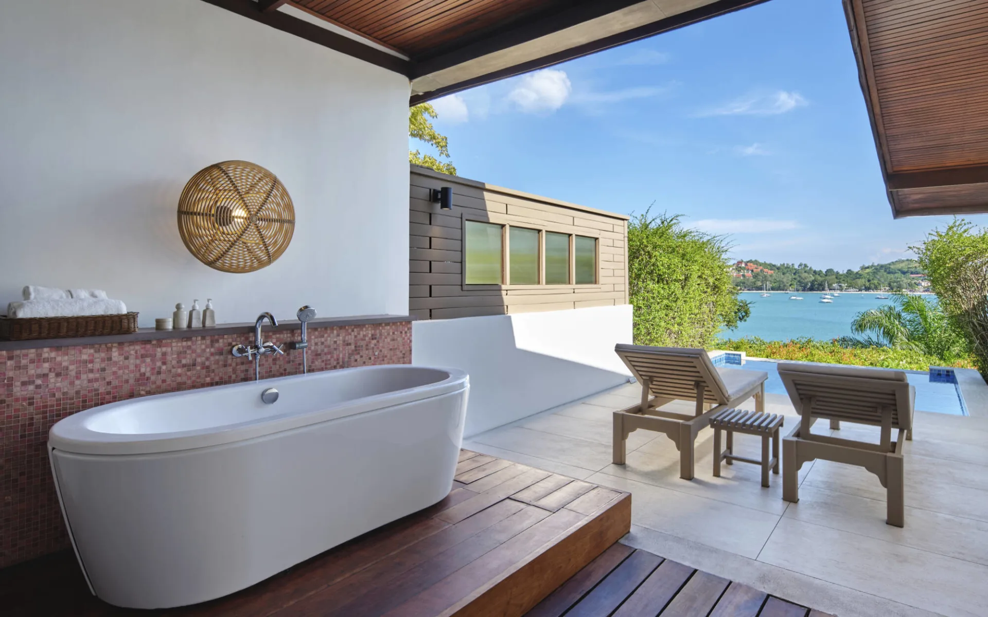 Garrya Tongsai Bay Samui in Ko Samui:  Seaview Hillside Pool Suite | Terrace with the view