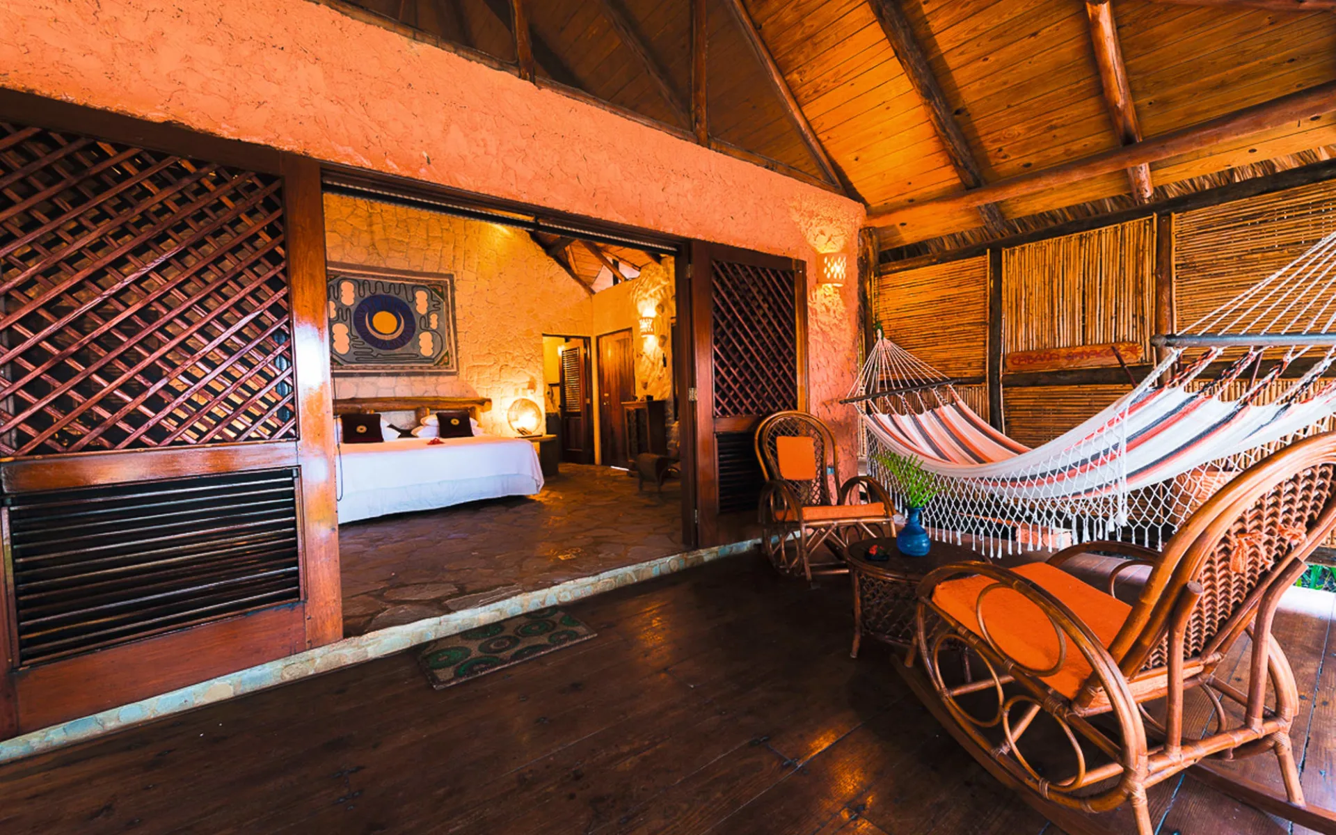 Natura Cabaña in Cabarete: Zimmer Hotel Natura Cabana - One Bed Bungalow King Terrace Hammock c Latinconnect