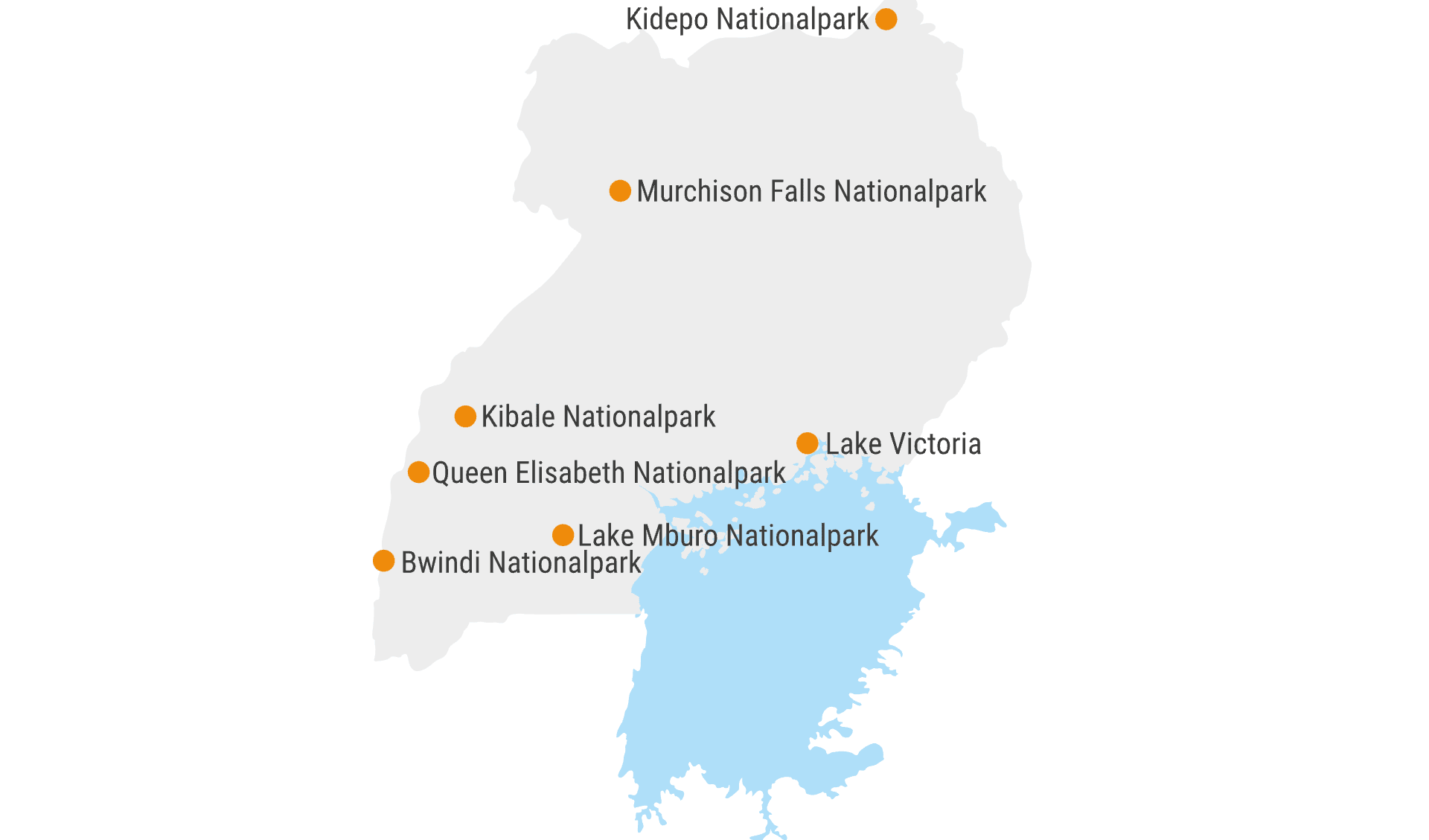Karte Uganda