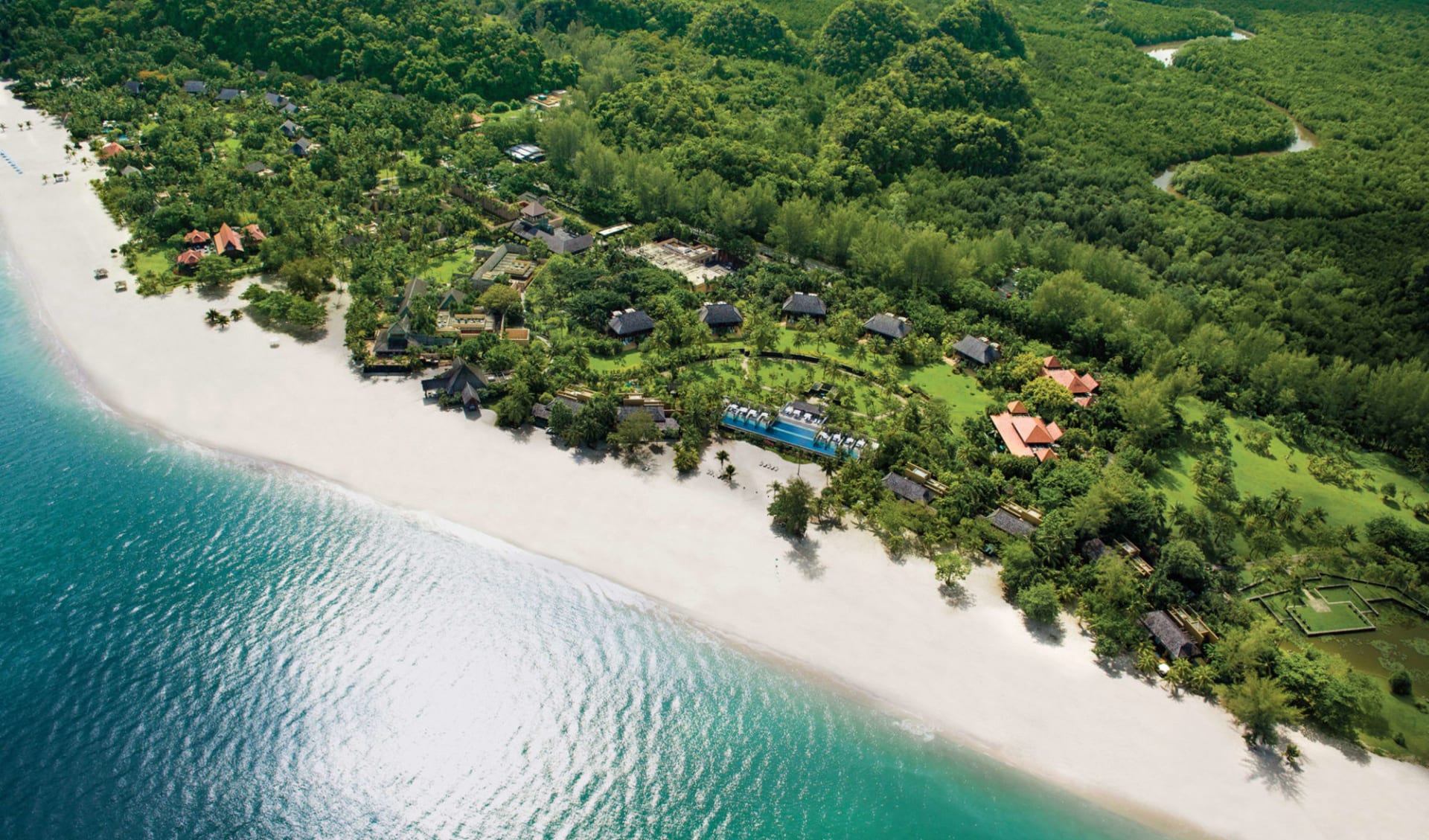 Four Seasons Resort in Langkawi: Aerial View Four Seasons Resort in Langkawi: Aerial View
