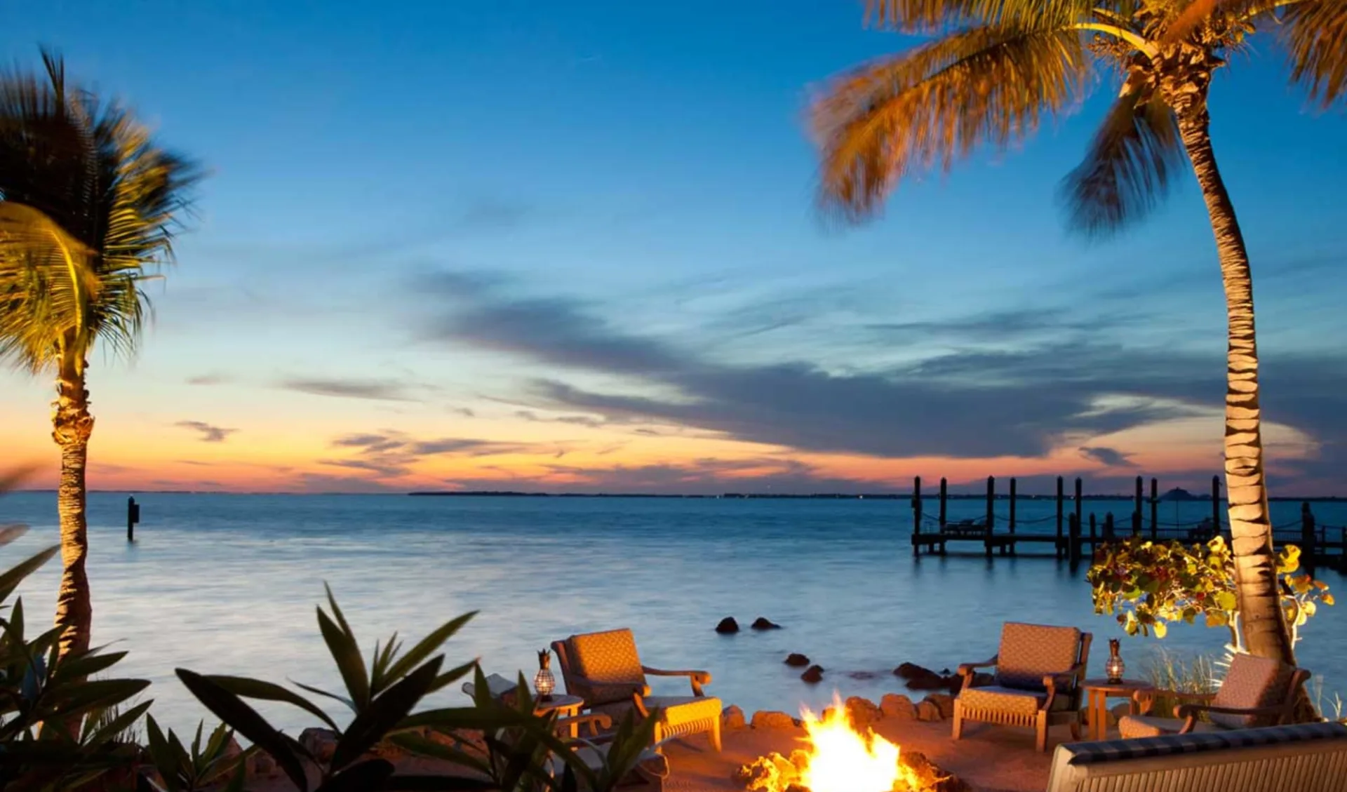 Little Palm Island Resort & Spa in Little Torch Key:  Little Palm Island-Firepit-horz
