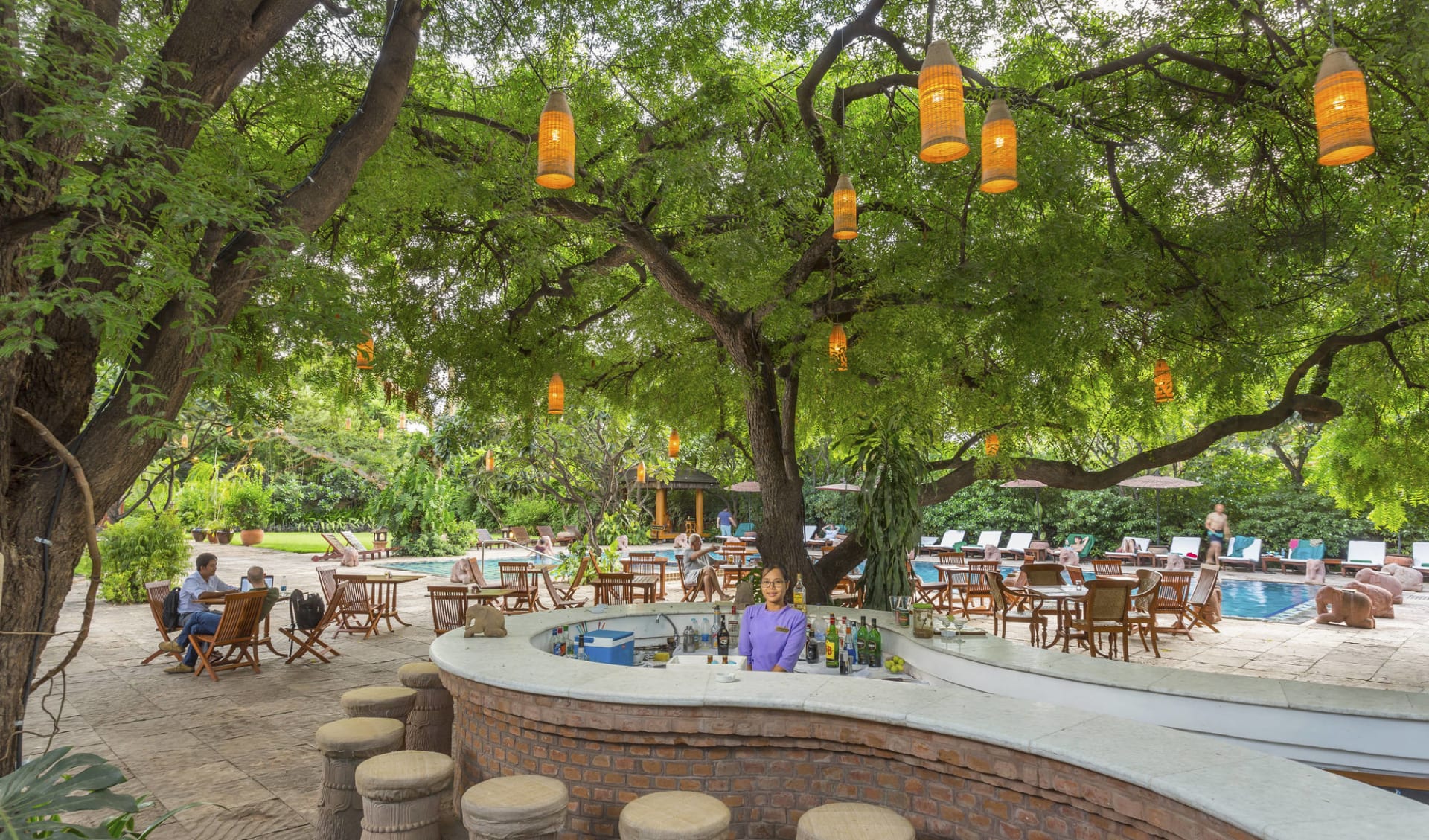 The Hotel @ Tharabar Gate in Bagan: Pool Side Restaurant The Hotel @ Tharabar Gate in Bagan: Pool Side Restaurant