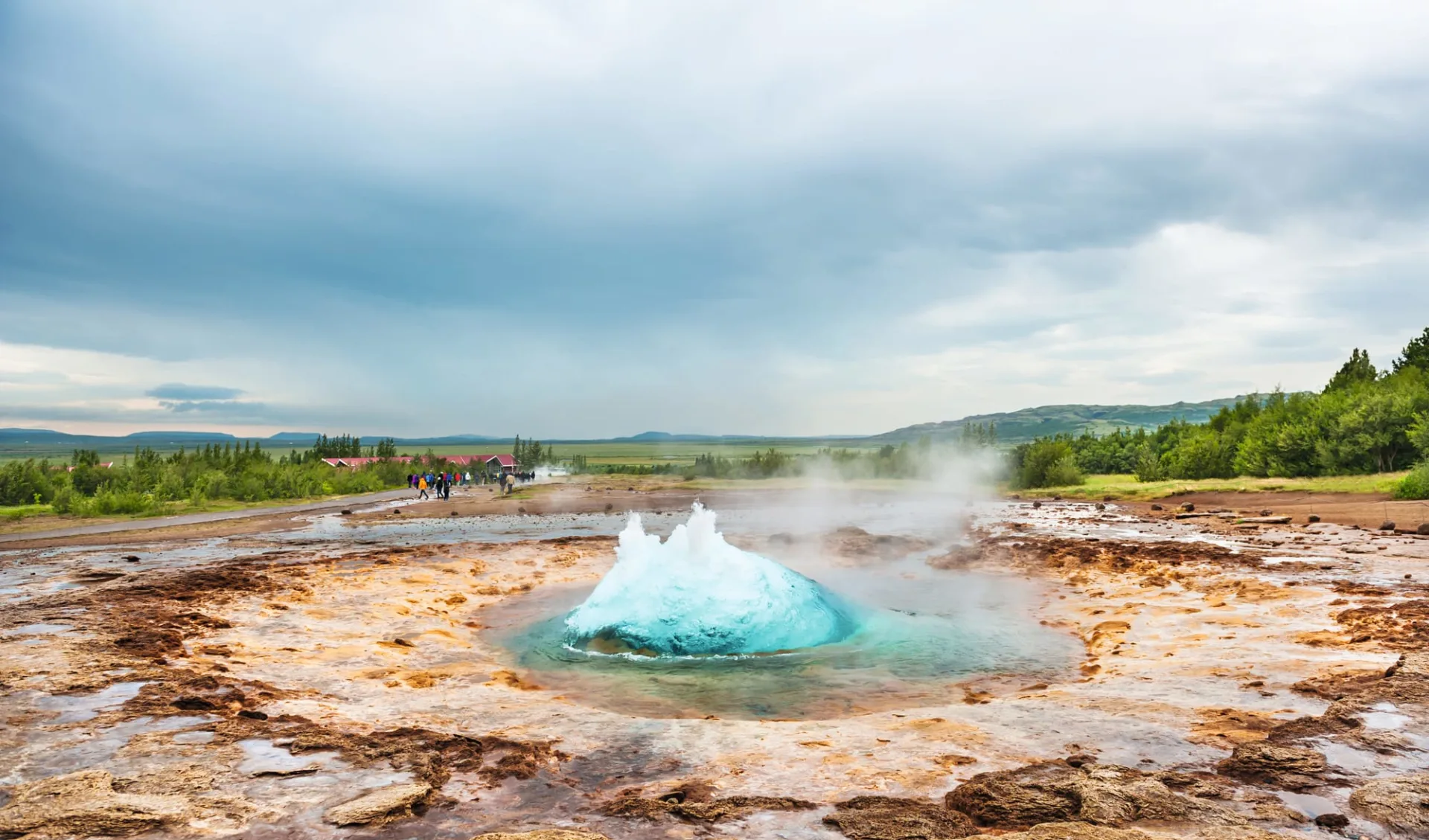 Islands Highlights, Fjorde und Hochland ab Reykjavik: Island Geysir Wolken Islands Highlights, Fjorde und Hochland ab Reykjavik: Island Geysir Wolken