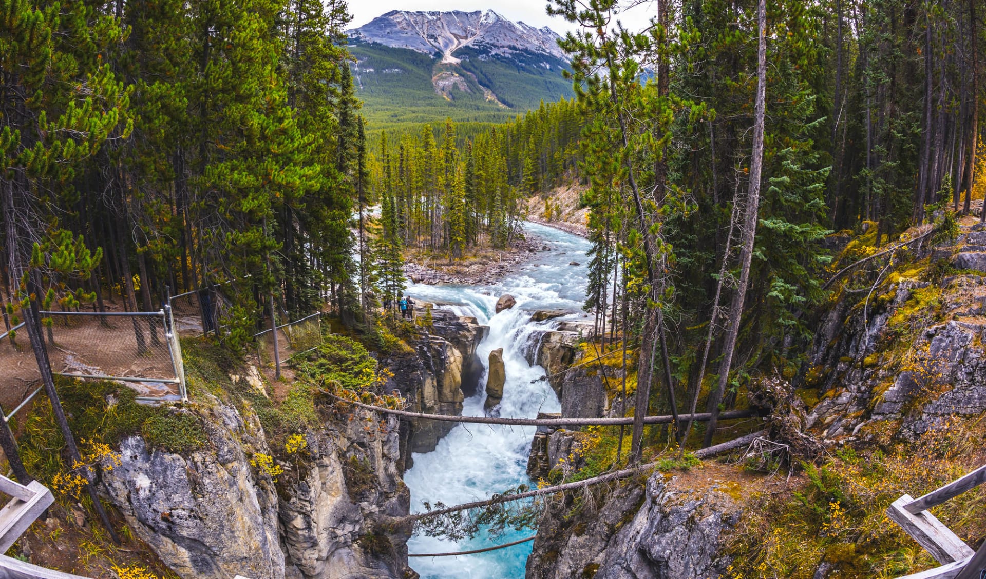Abenteuer Northwest Territories ab Edmonton: Kanada - Jasper Nationalpark - kleine Insel inmitten des Flusses Abenteuer Northwest Territories ab Edmonton: Kanada - Jasper Nationalpark - kleine Insel inmitten des Flusses