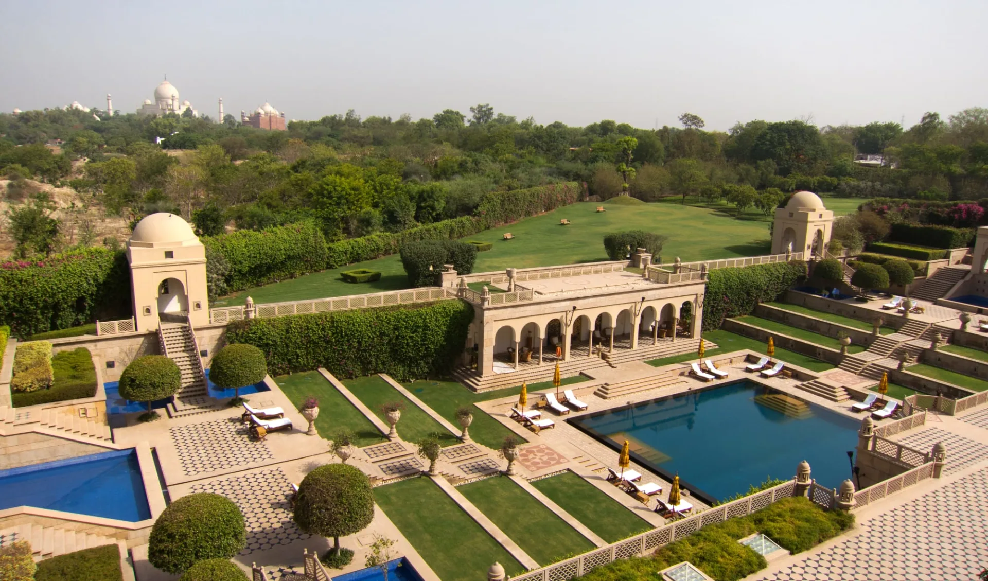 The Oberoi Amarvilas in Agra:  Aerial View