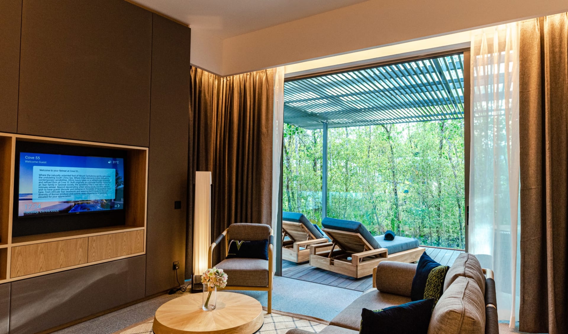 Cove 55 in Kuching: Mangrove Villa | Seating Area & Terrace Cove 55 in Kuching: Mangrove Villa | Seating Area & Terrace