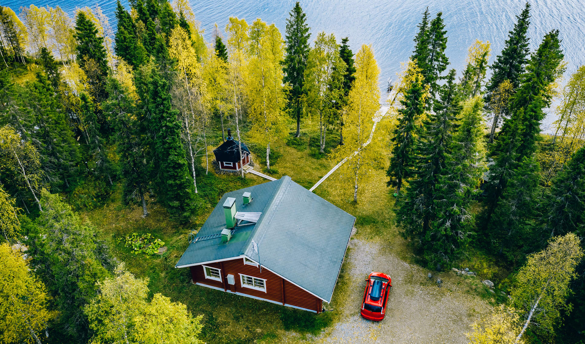 Ferienhaus und Mietwagen, Seenplatte, Finnland Ferienhaus und Mietwagen, Seenplatte, Finnland