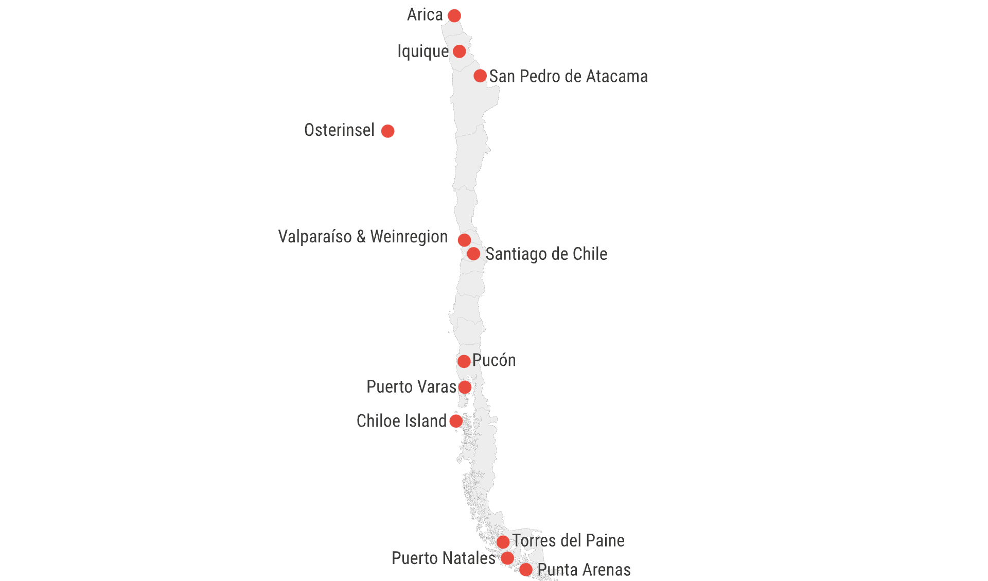 Karte Chile Karte Chile