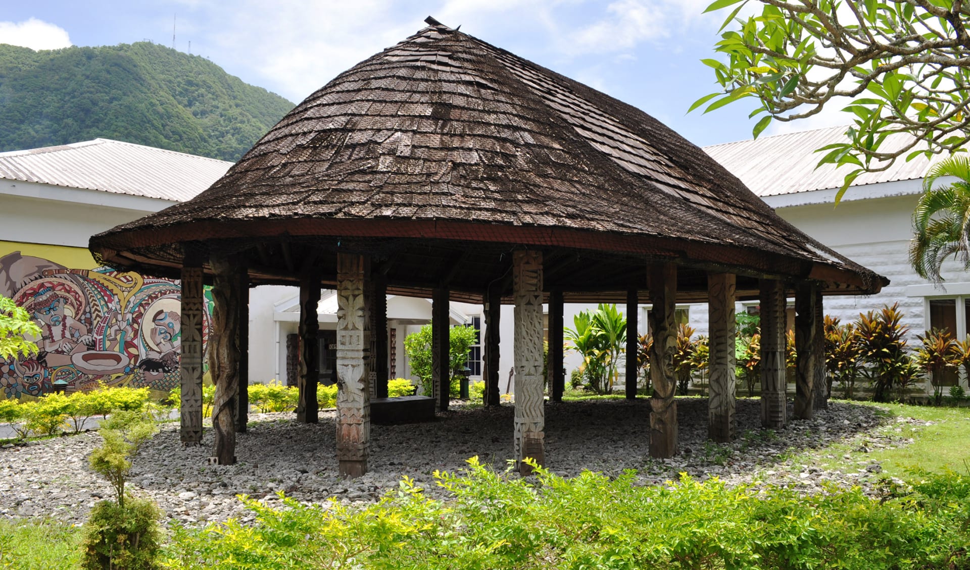 Traditionelle Samanische Hütte, Pago Pago, Samoa Traditionelle Samanische Hütte, Pago Pago, Samoa