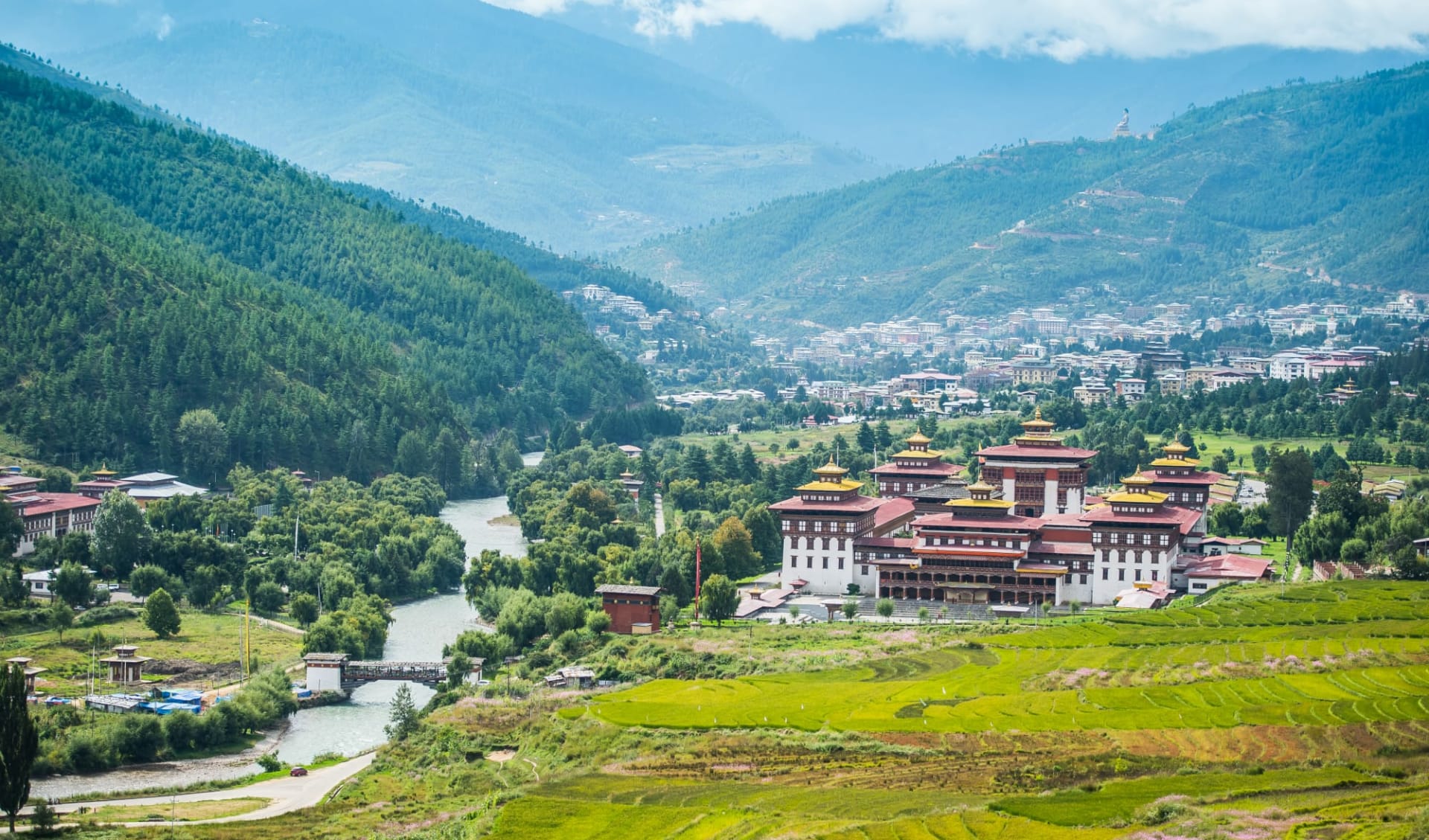 Bhutan aktiv erleben ab Paro: Trashi Chhoe Dzong Thimphu Bhutan aktiv erleben ab Paro: Trashi Chhoe Dzong Thimphu