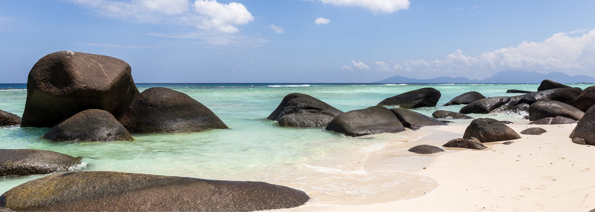 Beautiful beach and turquoise ocean on Silhouette island, Seychelles