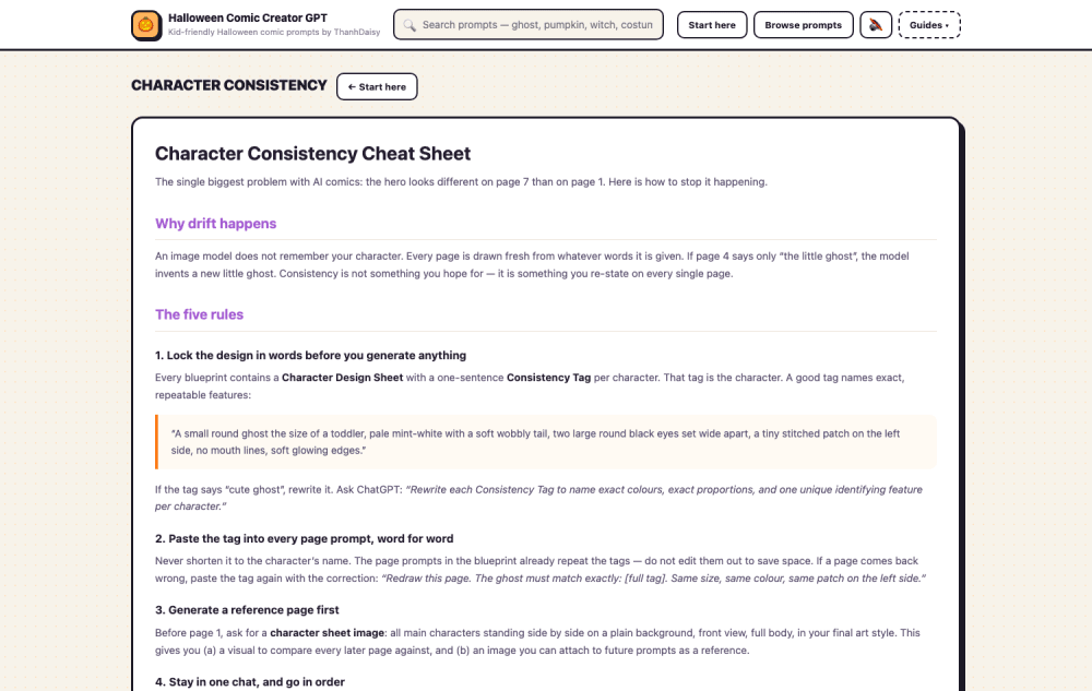 Character Consistency Cheat Sheet inside the product