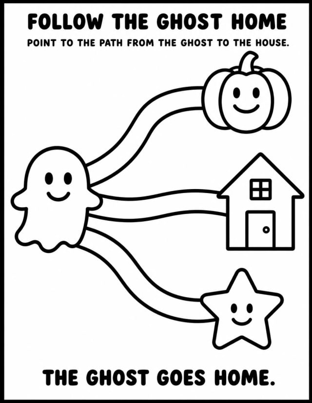 A toddler coloring page with very thick lines and huge simple shapes