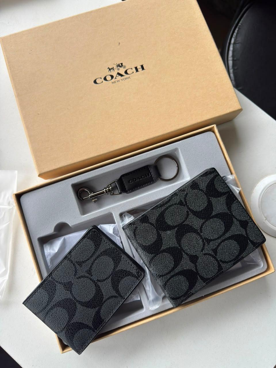Louis Vuitton Damier Graphite Wallet & Keychain Set(FC)