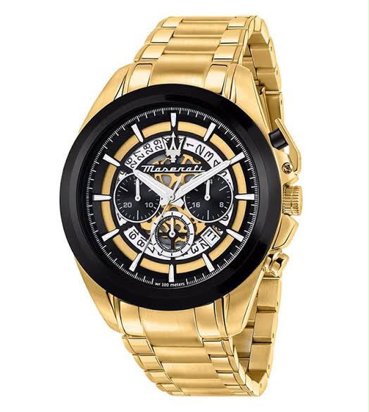 Maserati Gold-Tone Chronograph Watch(O)
