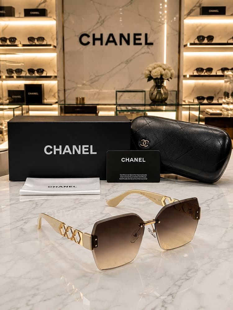 gold/champagne with dark brown