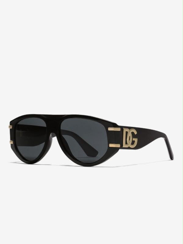 Dolce & Gabbana Style Black & Gold Fashion Sunglasses
