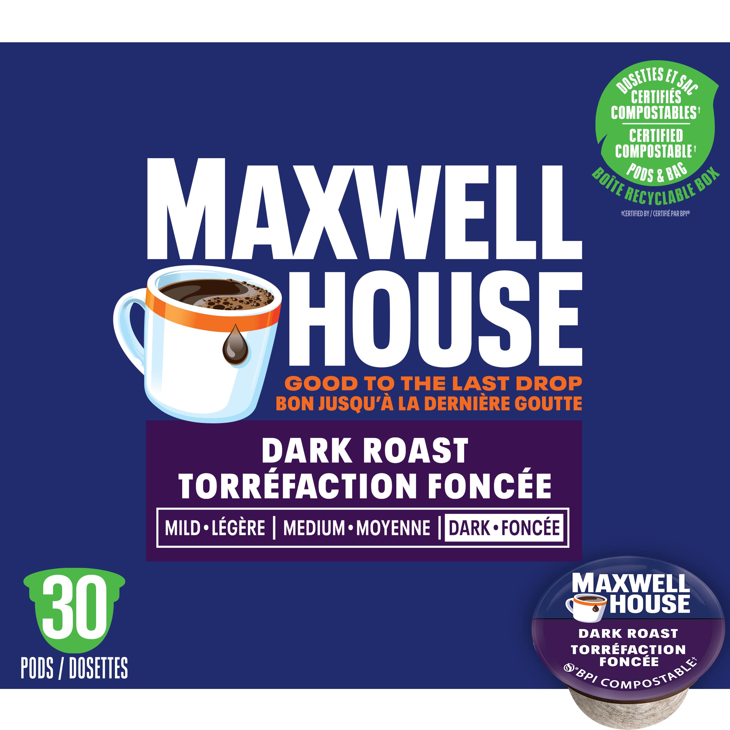 Dark Roast Coffee 100% Compostable Pods