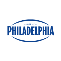 The Philadelphia logo features the brand name "PHILADELPHIA".