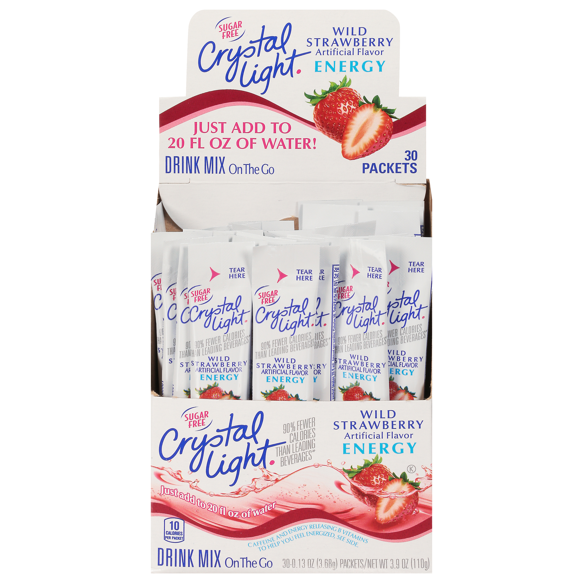 Sugar Free Energy Wild Strawberry Powdered Drink Mix