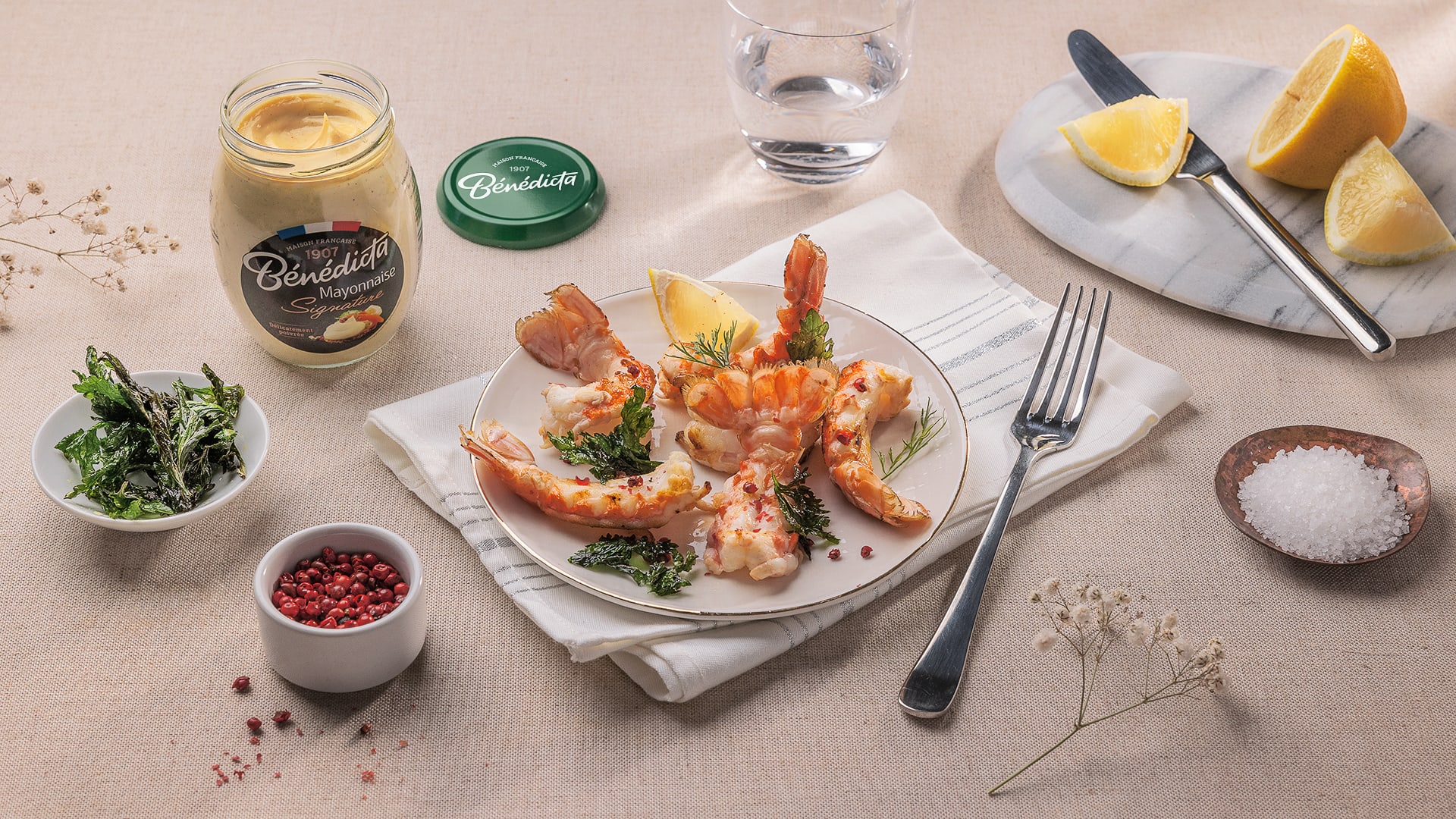 Langoustine rôties et persil frit