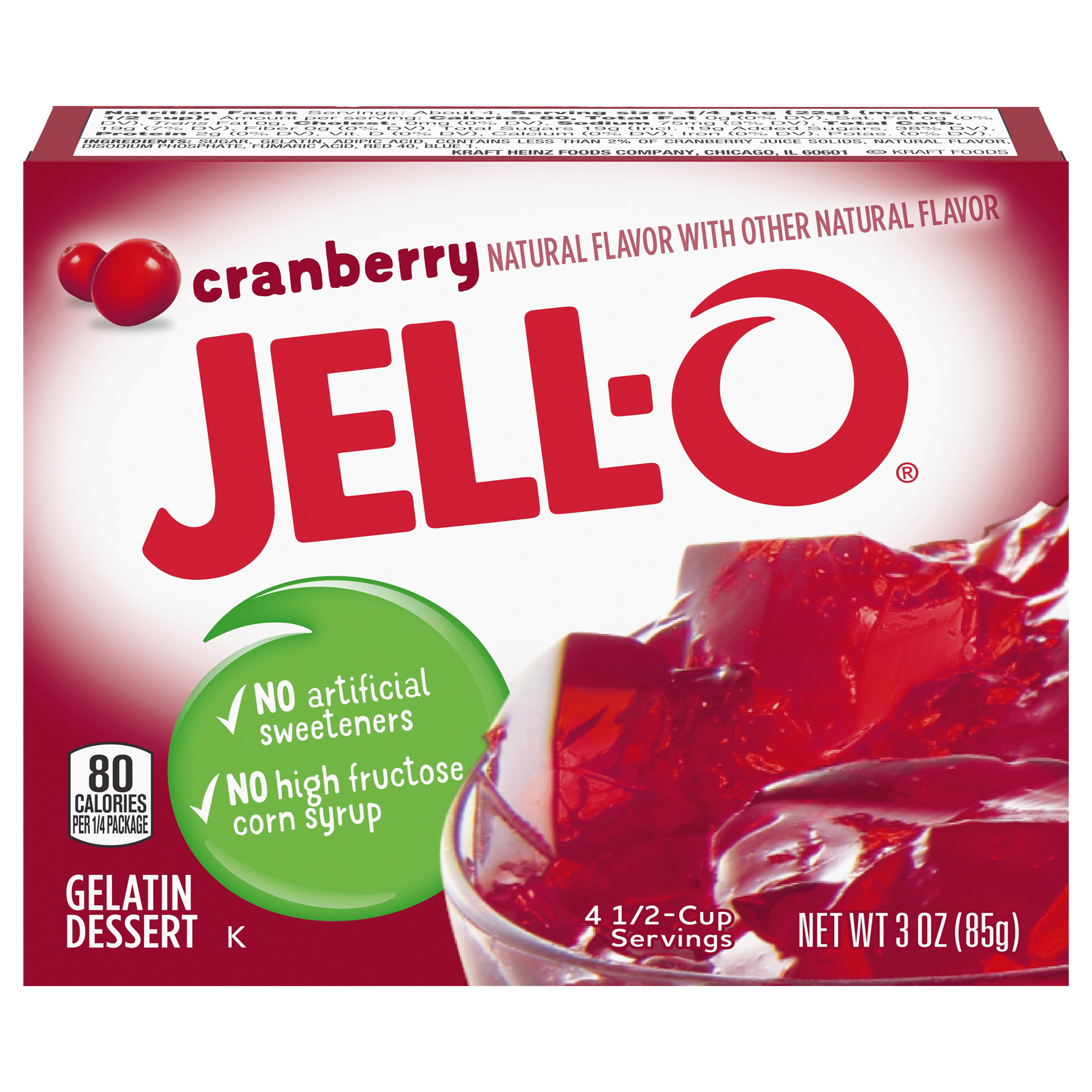 Cranberry Gelatin Dessert Mix