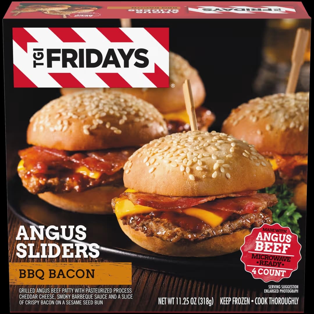BBQ Bacon Angus Cheeseburger Sliders Frozen Snacks